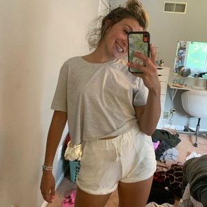 White comfy shorts